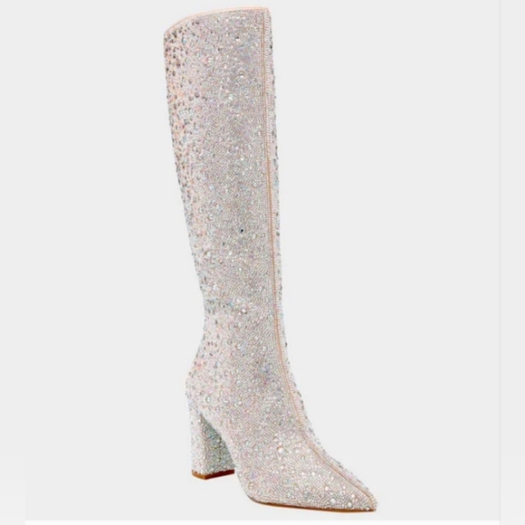 Betsey Johnson Shoes - ISO Betsey Johnson Candy rhinestone knee high boots